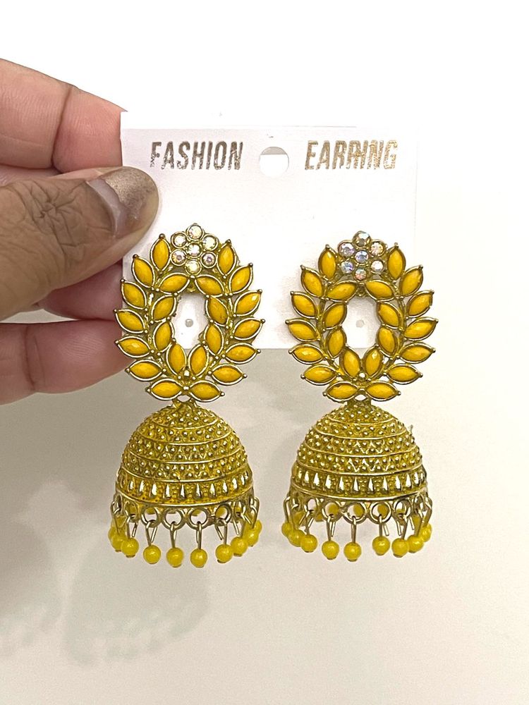 Fancy Yellow Jhumka