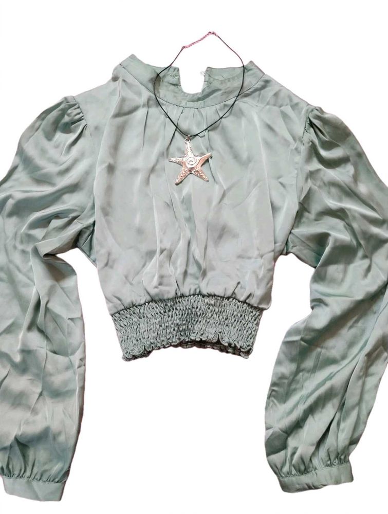 bell sleeve top for women party wear