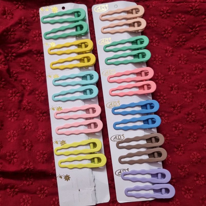 Matte Pastel Wiggly Hair Clips