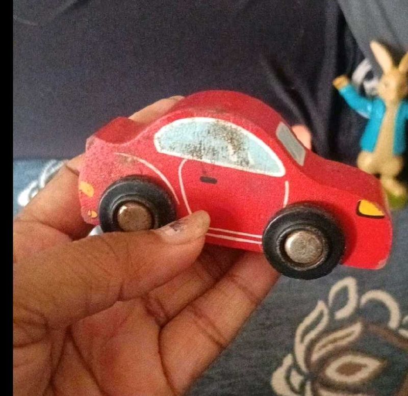 Red Wooden Toy Car all to