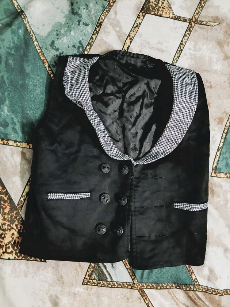 Kids Stylish Black Waistcoat