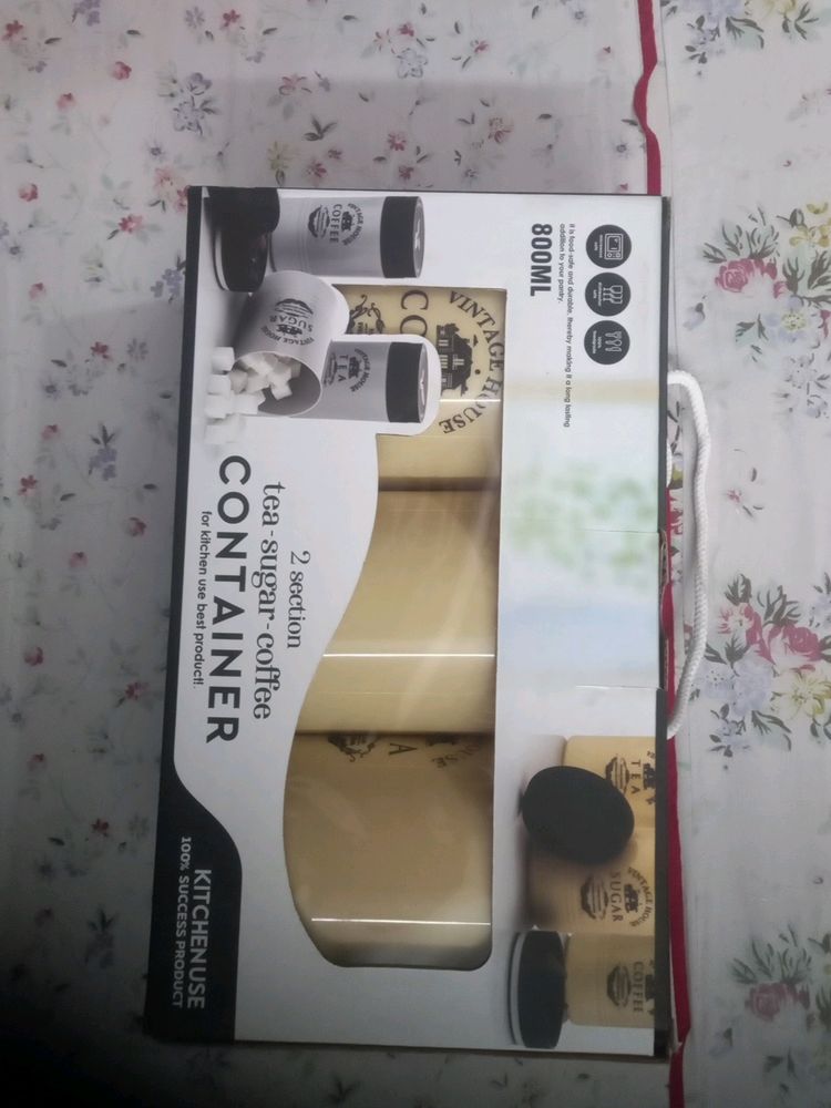 Tea, Coffee, Sugar Containers set (3pcs)