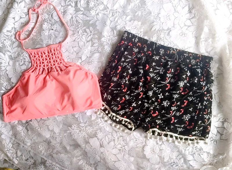Cute Bikini Set &amp; Shorts