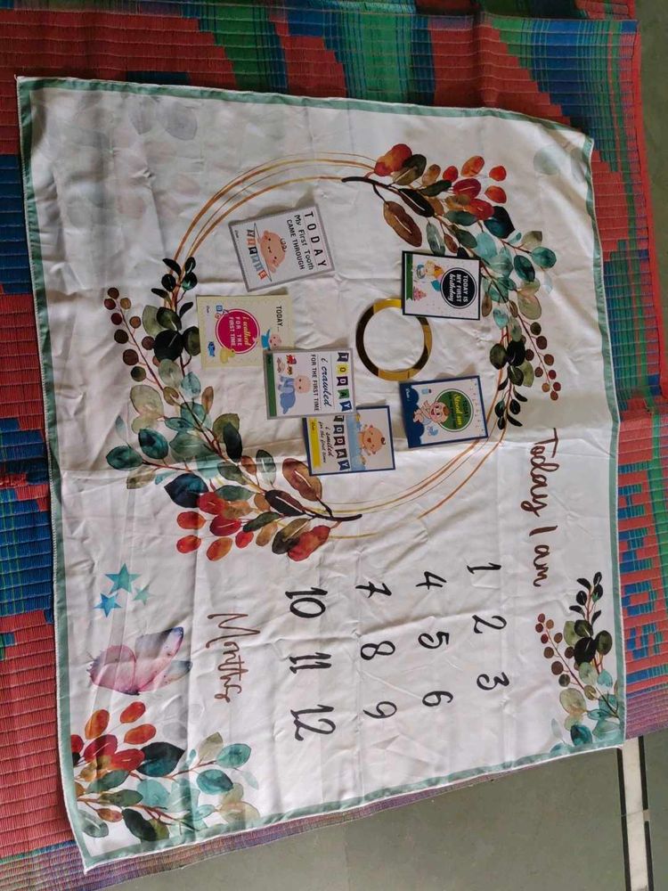 Baby Milestone Blanket &amp; Cards