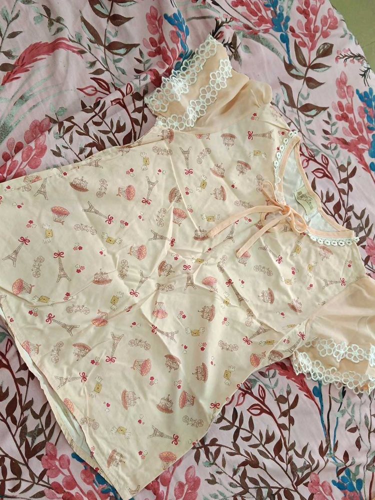 Cute Pajama Top - Eiffel Tower Print