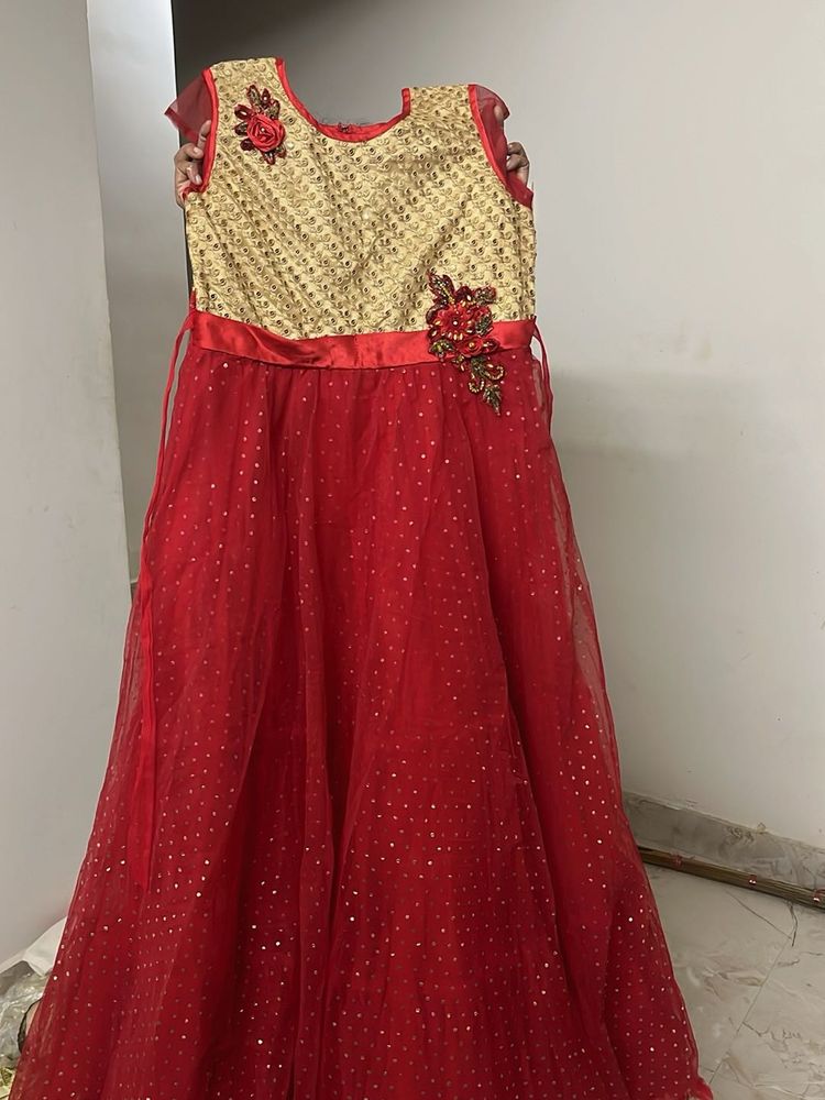 Beautiful Red &amp; Gold Gown