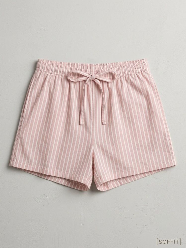 Pink Striped Sleep Shorts