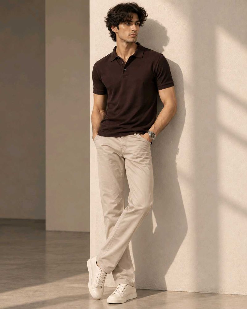 Men's Chinos - Classic Beige Trousers