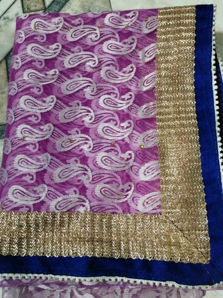 Beautiful Purple Paisley Saree