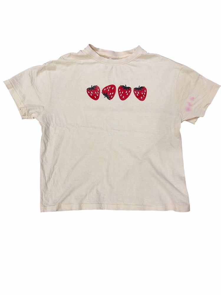 Cute Strawberry Graphic T-Shirt