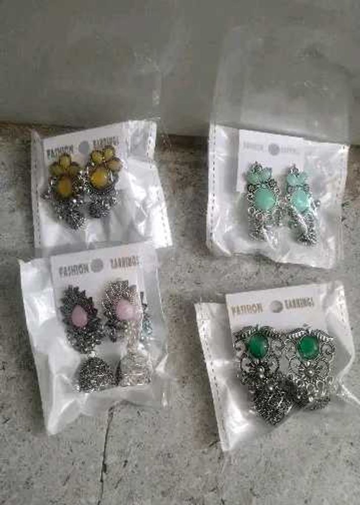 Fashion Earrings - Set of 4 Pairs