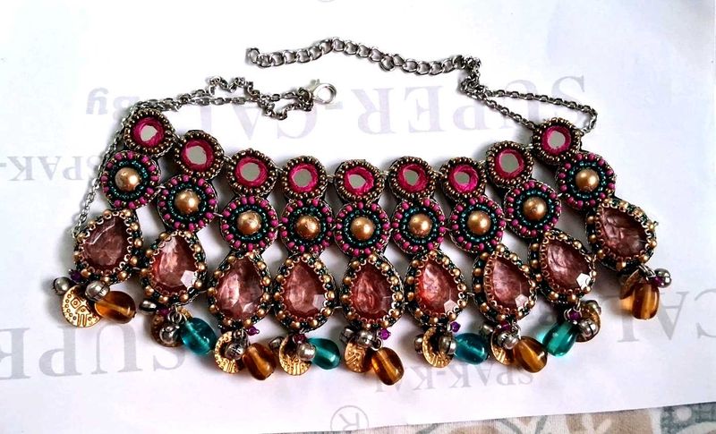 Bohemian Beaded Choker Necklace