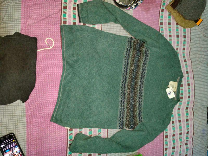 Stylish Green Knit Sweater