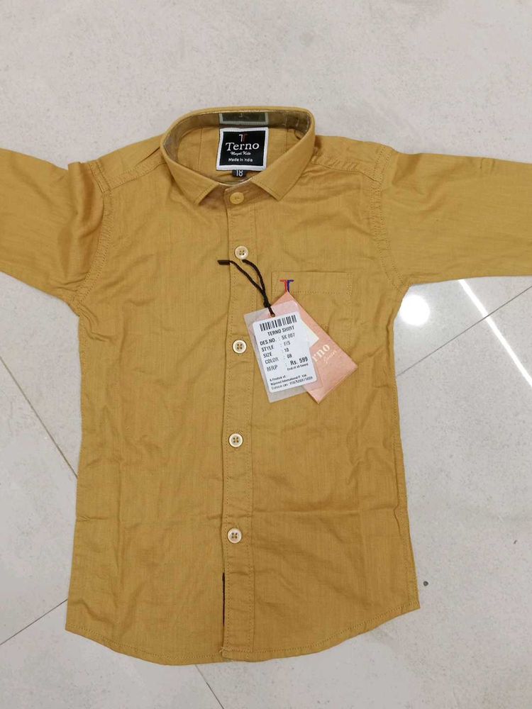 Terno Mustard Yellow Casual Shirt