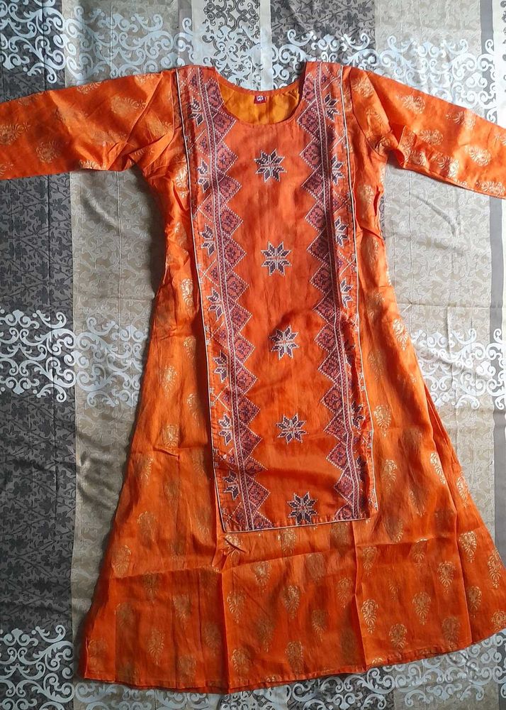 Vibrant Orange Kurta