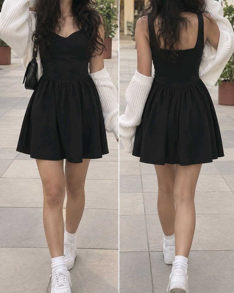 Chic Black A-Line Mini Dress