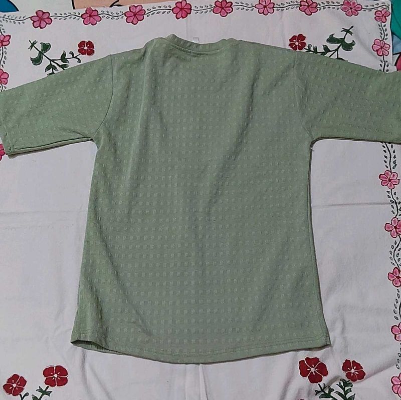 olive Textured T-Shirt