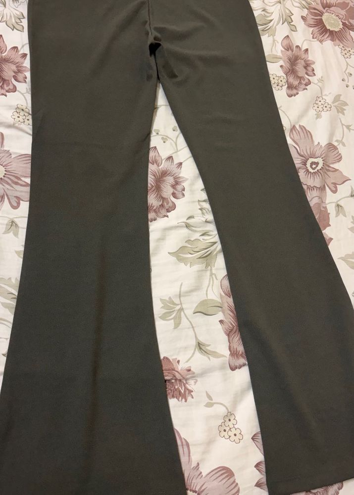 Stylish Olive Green Flared Pants