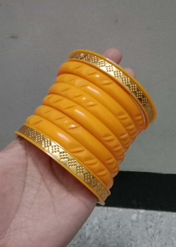 Yellow &amp; Gold Bangle Set