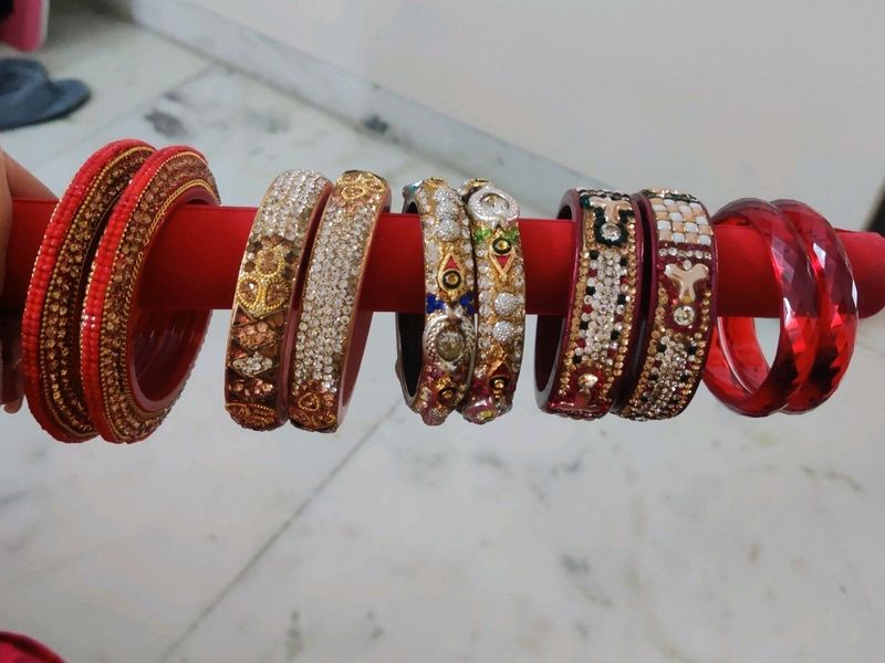 Multiple Set Of Heavy Kada Bangle Sets