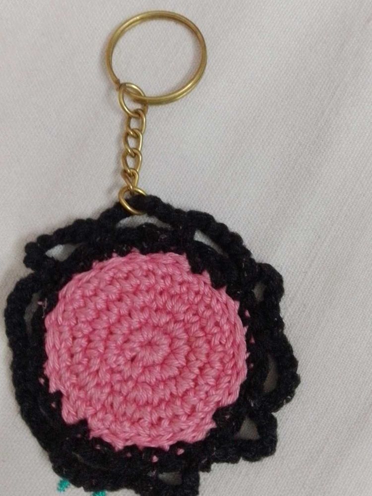 Crochet Flower Keychain