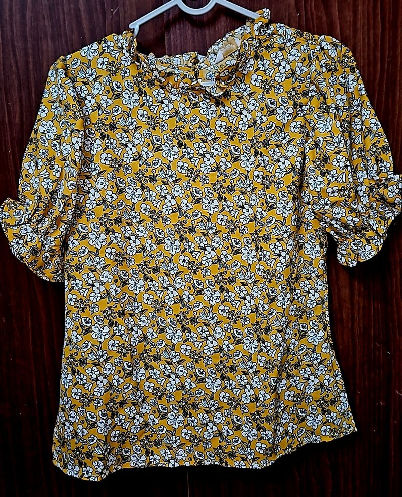 Yellow Floral Top