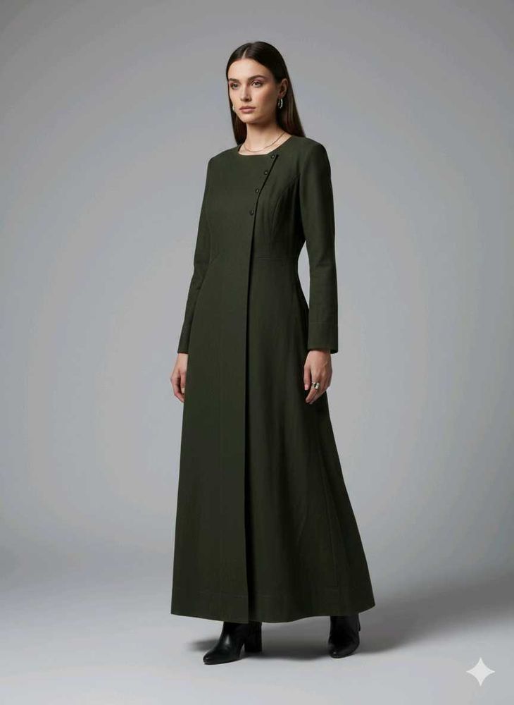 Elegant Olive Green Maxi Dress