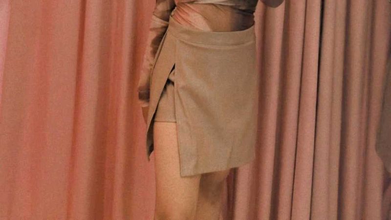 Faux Leather Mini Skirt/skort