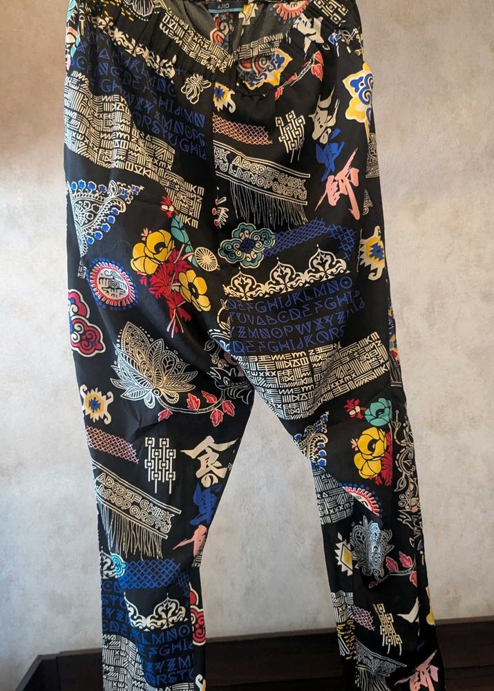 Ajio Patterned Casual Pants