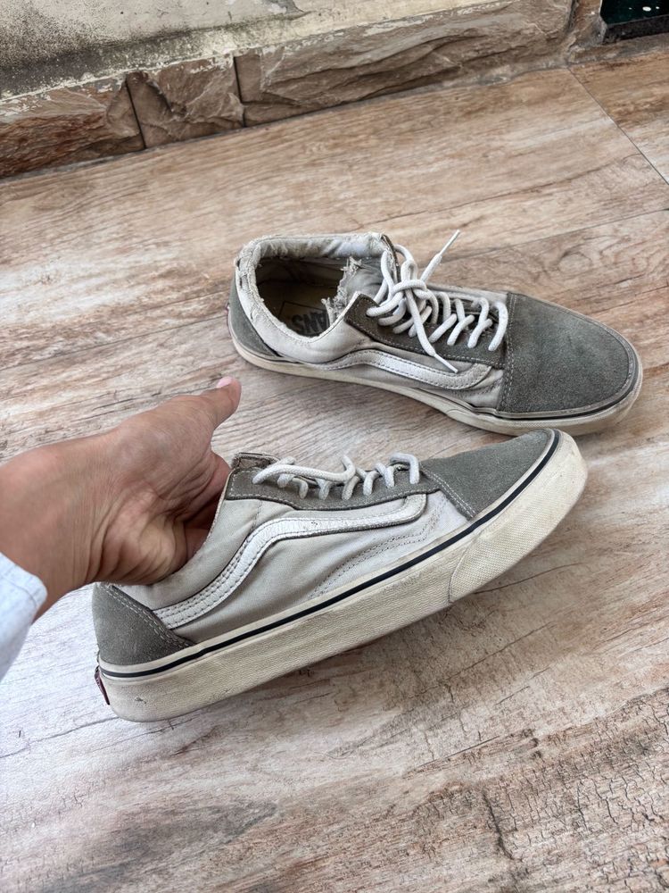 Vans Old Skool Grey distressed Suede Sneakers