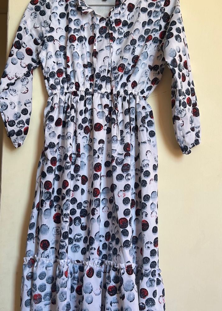 Chic Polka Dot Midi Dress