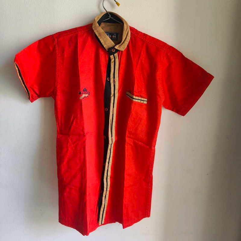 Retro Red Short Sleeve Shirt