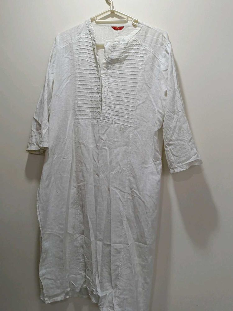 Elegant White  W Kurta