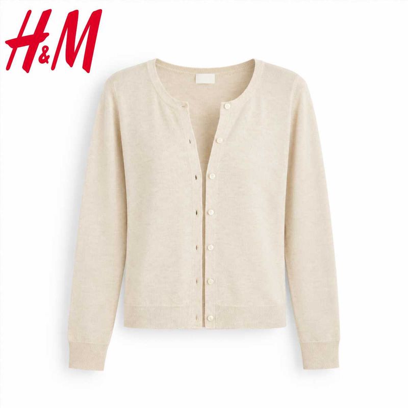 H&amp;M Cream Knit Cardigan