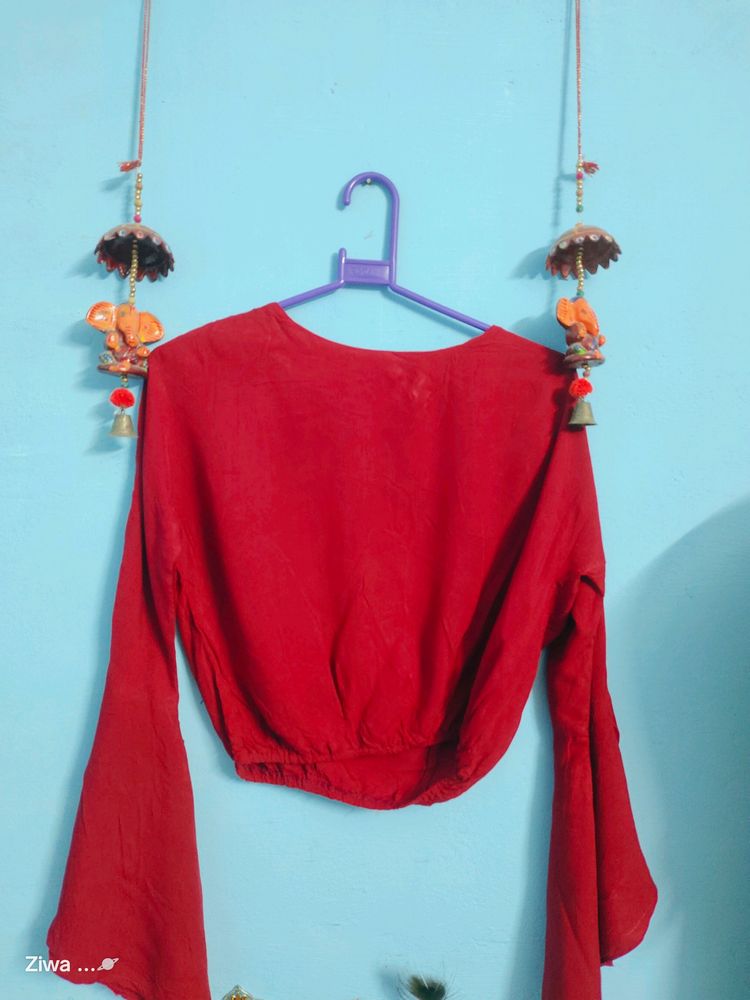Red Western Top