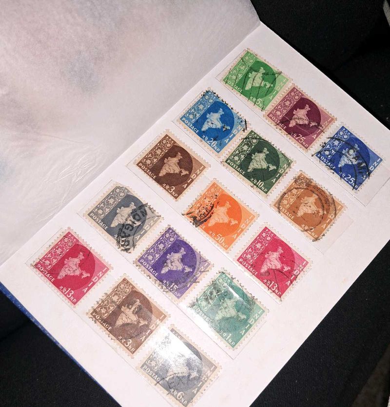 Vintage Stamp Album with 200+ stamps