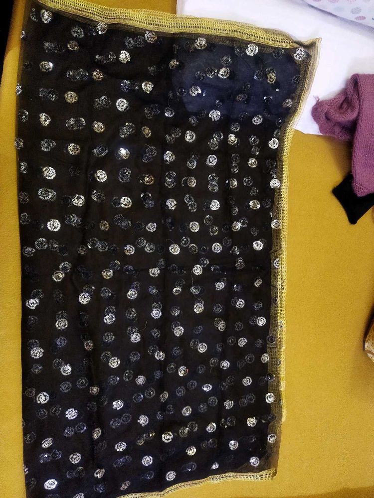 Selling Black Net Dupatta In ₹150
