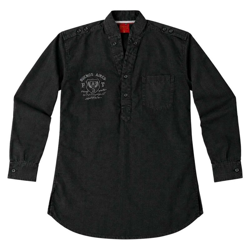 Men's Black Button-Up Shirt