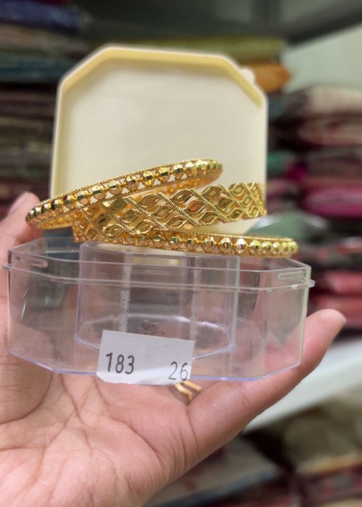Elegant City Gold Bangles Set