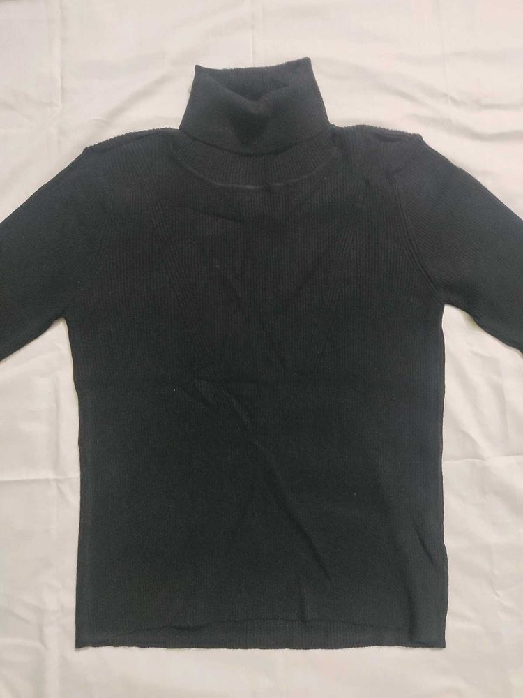 Classic Black Turtleneck Sweater