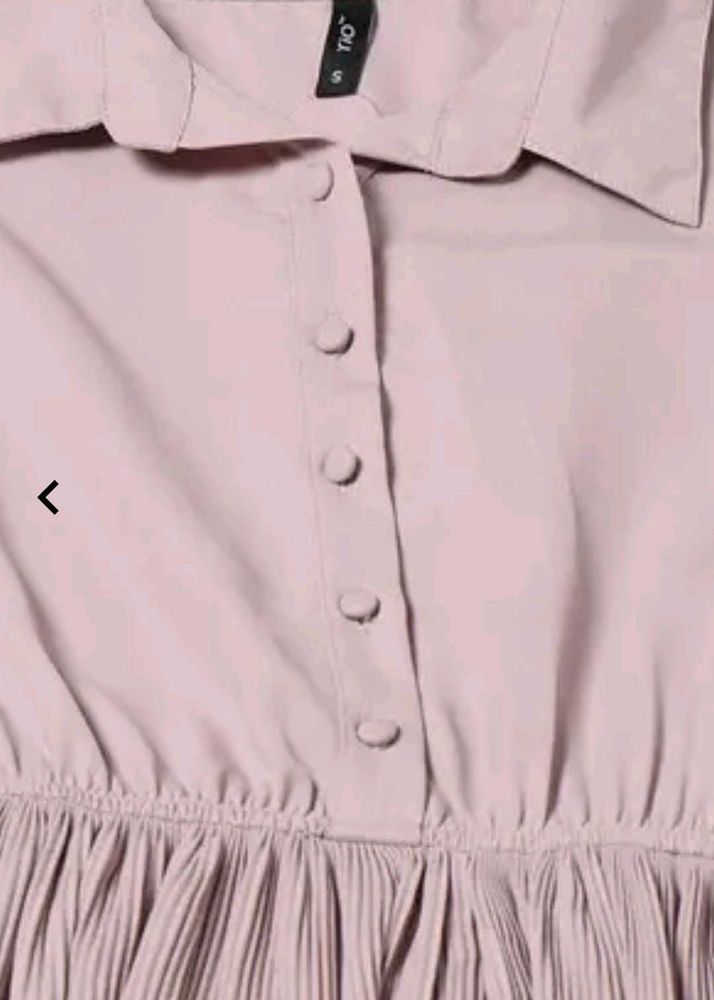 Tio Pink Pleated Dress