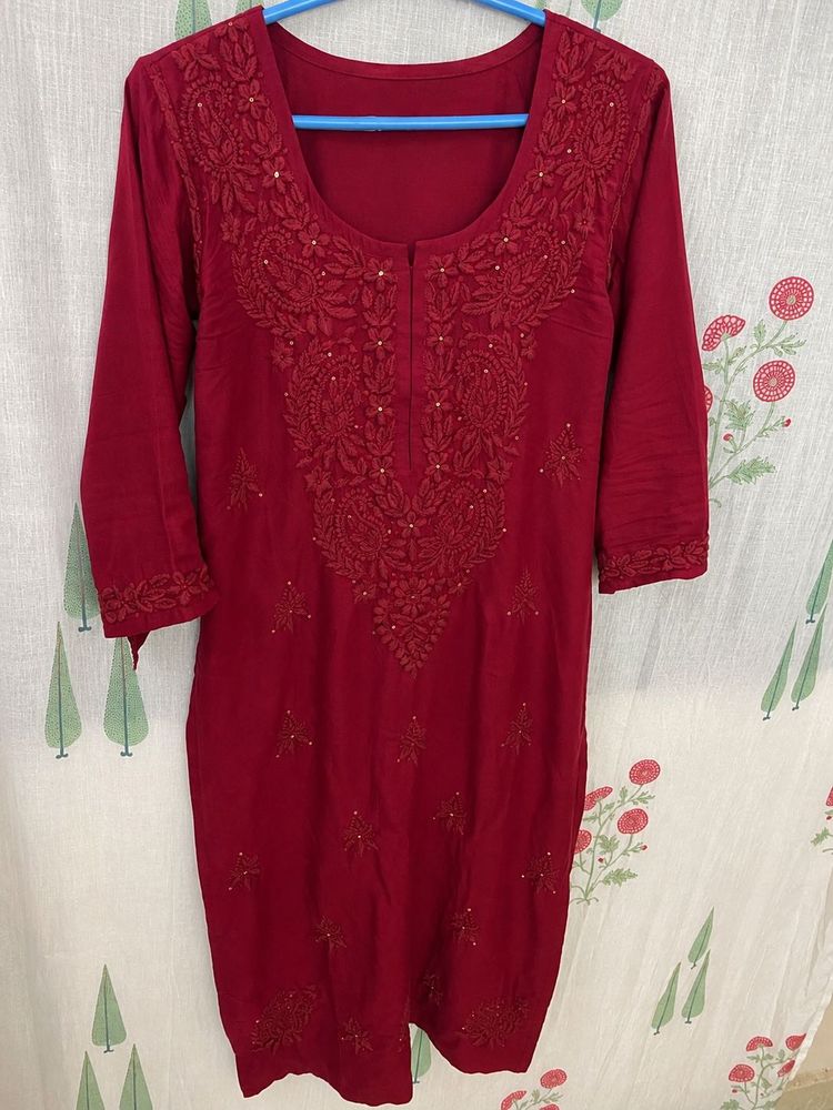 Premium Lucknowi chikan kurta set 3 piece