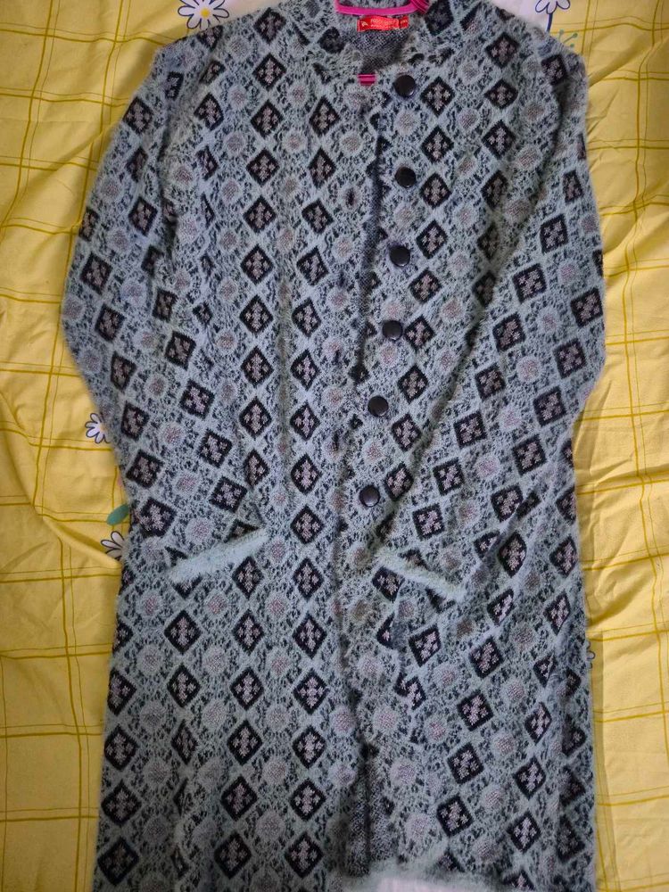Elegant Printed Long Coat