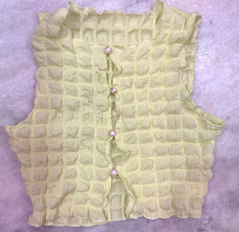 Chic Textured Button-Up Top