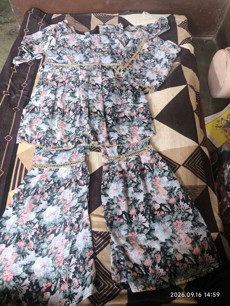 Floral Kurta and Palazzo Set
