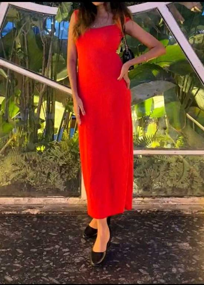 Vibrant Red party Dress❤️