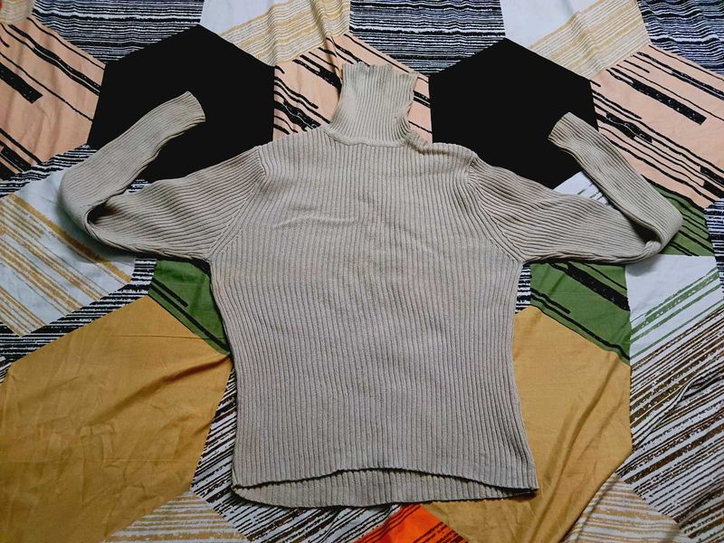 Ribbed Turtleneck Sweater