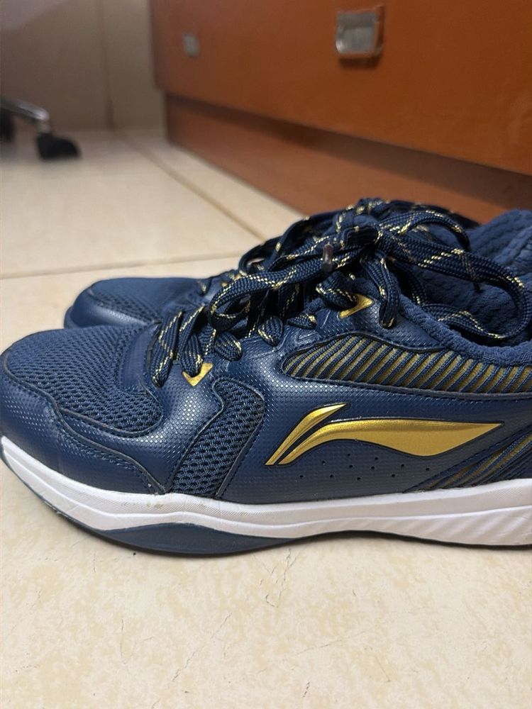 Li-Ning Blue &amp; Gold Badminton Sports Shoes