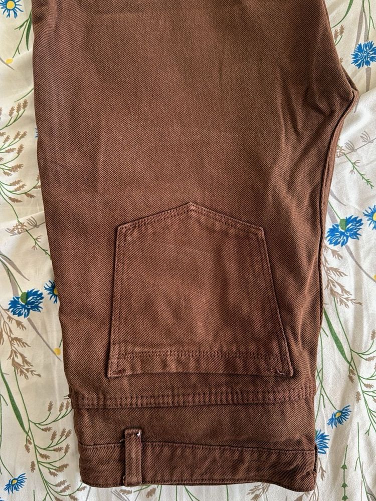 Brown straight leg Denim Jeans