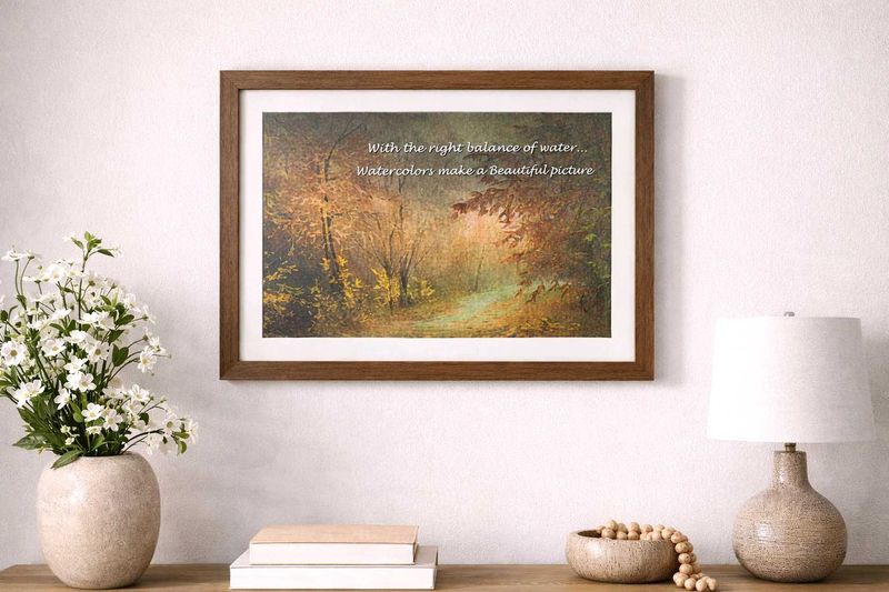 new 99Framed Watercolor Print - Beautiful Autumn S
